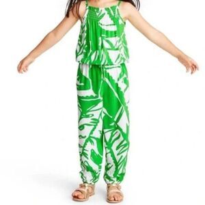 NWT Lilly Pulitzer for Target One Piece Jumpsuit in Green and White Size12M